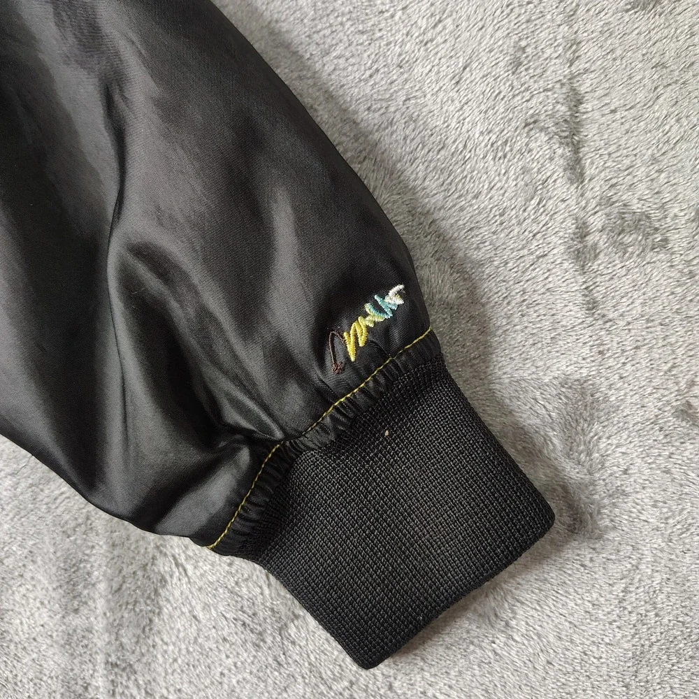Coogi Striped Windbreaker Jacket Kids‎ 4T Black Multi Full Zip Lightweight Patch
